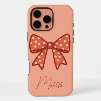 Personalisiertes süßes, mädchenhaftes Gingham-Schl iPhone 16 Pro Max Hülle