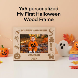 Personalisiertes Süßes Mein Erstes Halloween Geätzte Rahmen