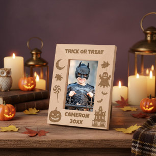 Personalisiertes Süßes oder Saures Halloween Geätzte Rahmen