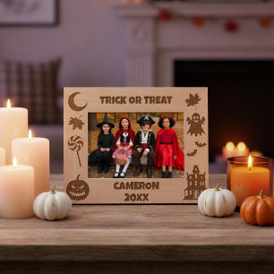 Personalisiertes Süßes oder Saures Halloween Geätzte Rahmen