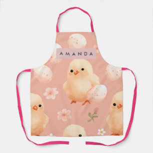 Personalisiertes süßes Pastell-Baby-Küken-Muster Schürze