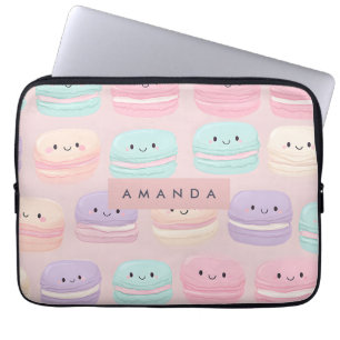 Personalisiertes süßes Pastell-Macaron-Lächeln Laptopschutzhülle