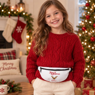 Personalisiertes süßes Rentier Frohe Weihnachten Bauchtasche