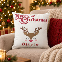 Personalisiertes süßes Rentier Frohe Weihnachten
