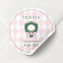Personalisiertes Süßes Rosa Mädchen Golf 2. Geburt