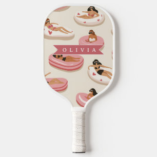Personalisiertes Süßes Rosa Pool Schwimmkörper Som Pickleball Schläger