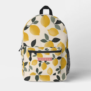 Personalisiertes Süßes Zitronenmuster Frischer Som Bedruckter Rucksack