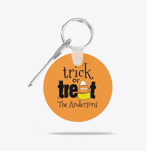 Personalisiertes Süßigkeiten-Halloween-Kürbis-Schl Schlüsselanhänger