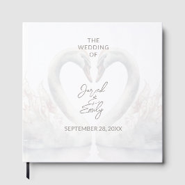 Personalisiertes Swan Wedding Gästebuch