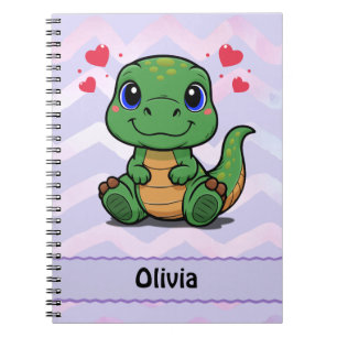 Personalisiertes T-Rex-Dinosaurier-Notizbuch Notizblock