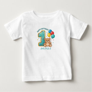 Personalisiertes T-Shirt für Babys zum 1. Geburtst