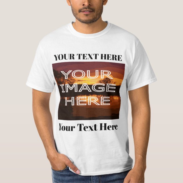 Personalisiertes T-Shirt mit Foto und Text (Vorderseite)