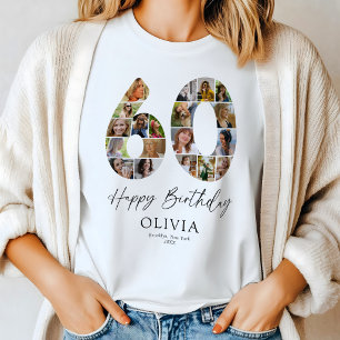 Personalisiertes T-Shirt mit Fotocollage zum 60. G