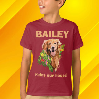 Personalisiertes T-Shirt mit Hundename und Foto