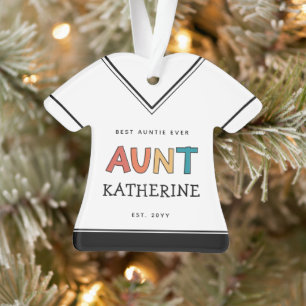 Personalisiertes Tante Retro-Geschenk Beste Tante  Ornament