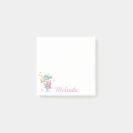 Personalisiertes Tanzen Herbst Piggie & Umbrella Post-it Klebezettel
