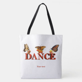 Personalisiertes Tanzschild mit Schmetterlingen Tasche