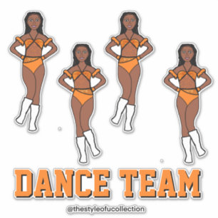 Personalisiertes Tanzteam Poppy Stones Aufkleber