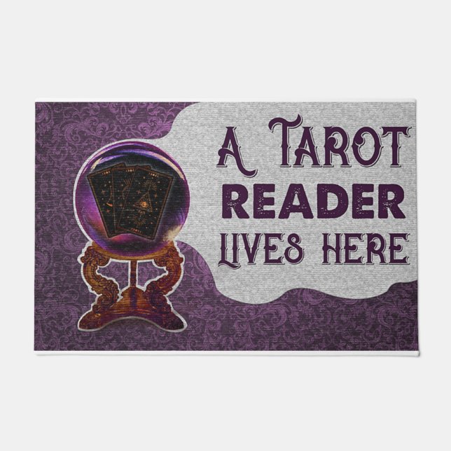 Personalisiertes Tarot Karten Ein Tarot Leser lebt Fußmatte (Vorderseite)