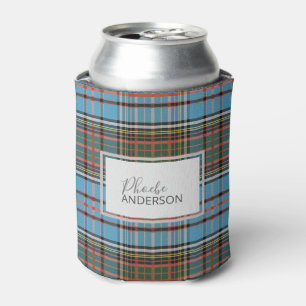 Personalisiertes Tartan Clan Anderson Karo Hellbla Dosenkühler