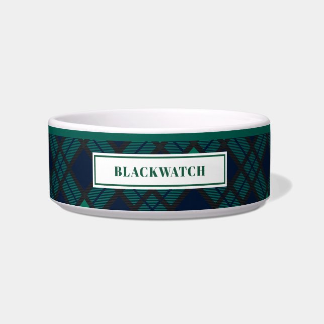 Personalisiertes Tartan Clan Blackwatch Kariertes  Napf (Vorderseite)
