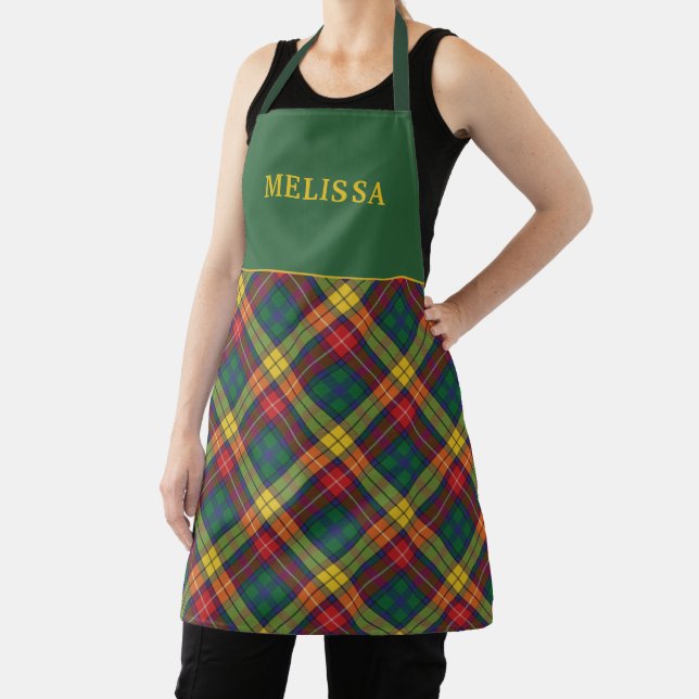 Personalisiertes Tartan Clan Buchanan Kariertes Mu Schürze (InSitu)