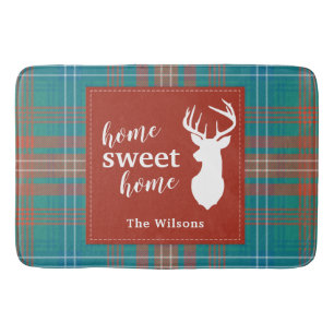 Personalisiertes Tartan Karo Weihnachten Clan Wils Badematte