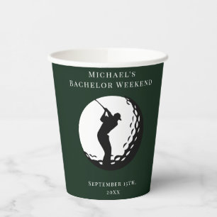 Personalisiertes Taschentuch Junggesellen-Golfwo Pappbecher