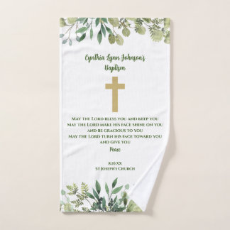 Personalisiertes Taufhandtuch mit Bibelverse Handtuch