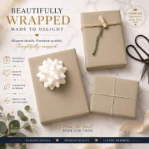 Personalisiertes Taupe-Geschenkpapier