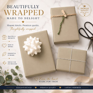 Personalisiertes Taupe-Geschenkpapier Geschenkpapier