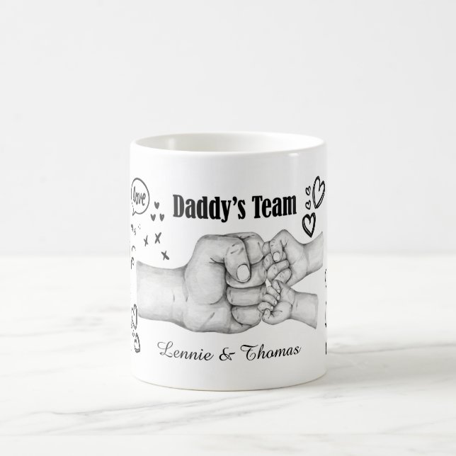 Personalisiertes Team des Vaters Benutzerdefiniert Kaffeetasse (Mittel)