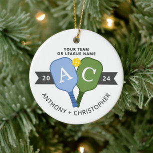 Personalisiertes Team Spieler Pickleball Ornament