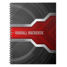 Personalisiertes Techno-Themed Rot und Schwarz