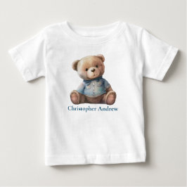 Personalisiertes Teddy Bear Baby Boy Niedliches Ge Baby T-shirt