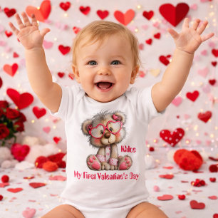 Personalisiertes Teddybär-Baby-Body Baby Strampler