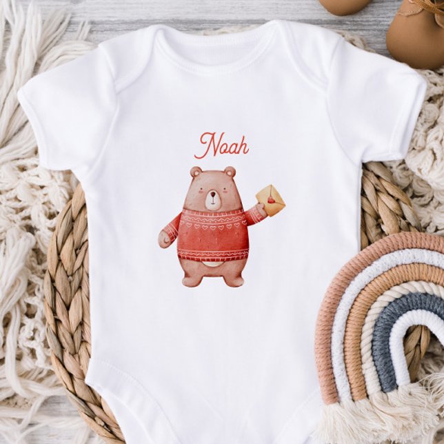 Personalisiertes Teddybär-Baby-Body mit Liebe Le Baby Strampler (Von Creator hochgeladen)