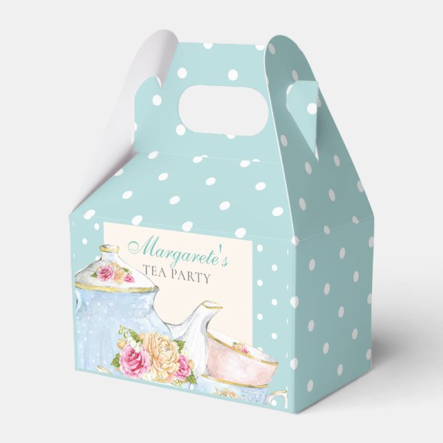Personalisiertes Tee-Party Polka dot Geschenkschachtel (Vorderseite)