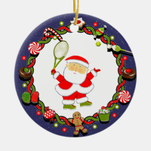 Personalisiertes Tennis Keepake-Geschenk Keramik Ornament