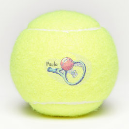 Personalisiertes Tennis Racket und Ball Tennis Bal