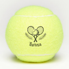Personalisiertes Tennis Racket und Ball Tennis Bal