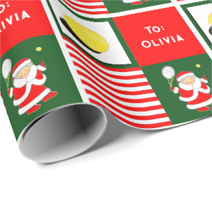 Personalisiertes Tennis-Urlaubsgeschenk Geschenkpapier