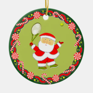 Personalisiertes Tennis-Urlaubsgeschenk Keramik Ornament