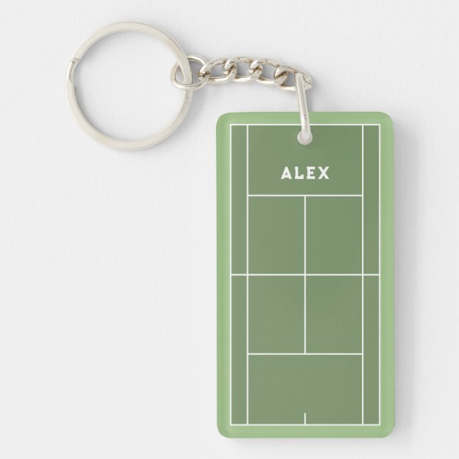 Personalisiertes Tennisgeschenk Schlüsselanhänger (Vorderseite)