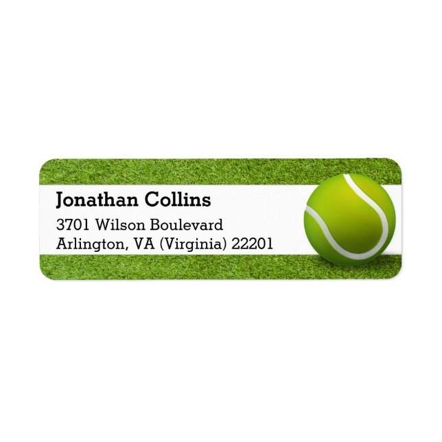 Personalisiertes Tennismuster | Sport-Label (Vorne)