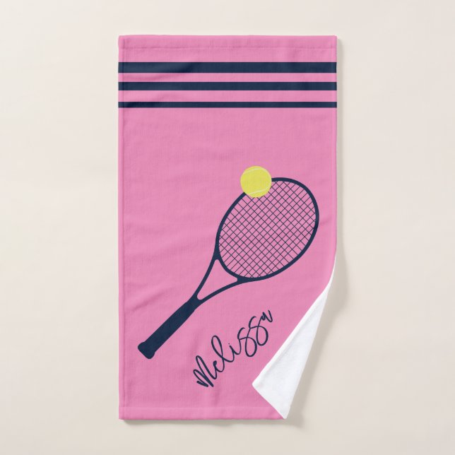 Personalisiertes Tennisspielertrickett und Ball Pi Handtuch (Handtuch)