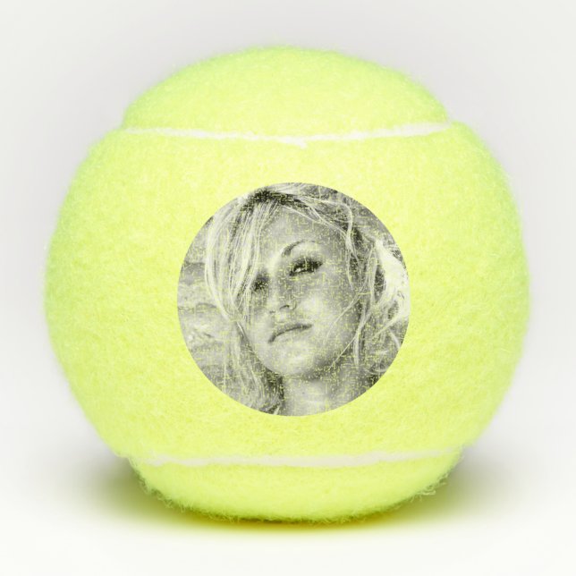 Personalisiertes Tennisteam-Foto Tennisbälle (Vorderseite)
