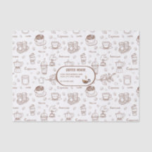 Personalisiertes Teppichpapier für moderne Kaffeep