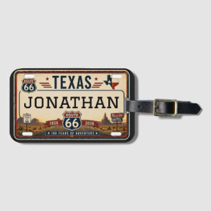Personalisiertes Texas Route 66 Design Gepäckanhänger