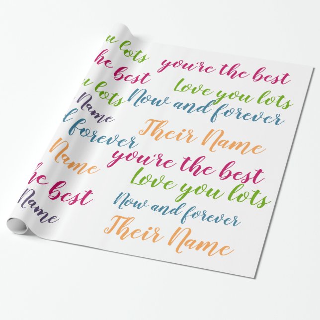Personalisiertes TEXT-Geschenk - Handschriftzeiche Geschenkpapier (Ungerollt)